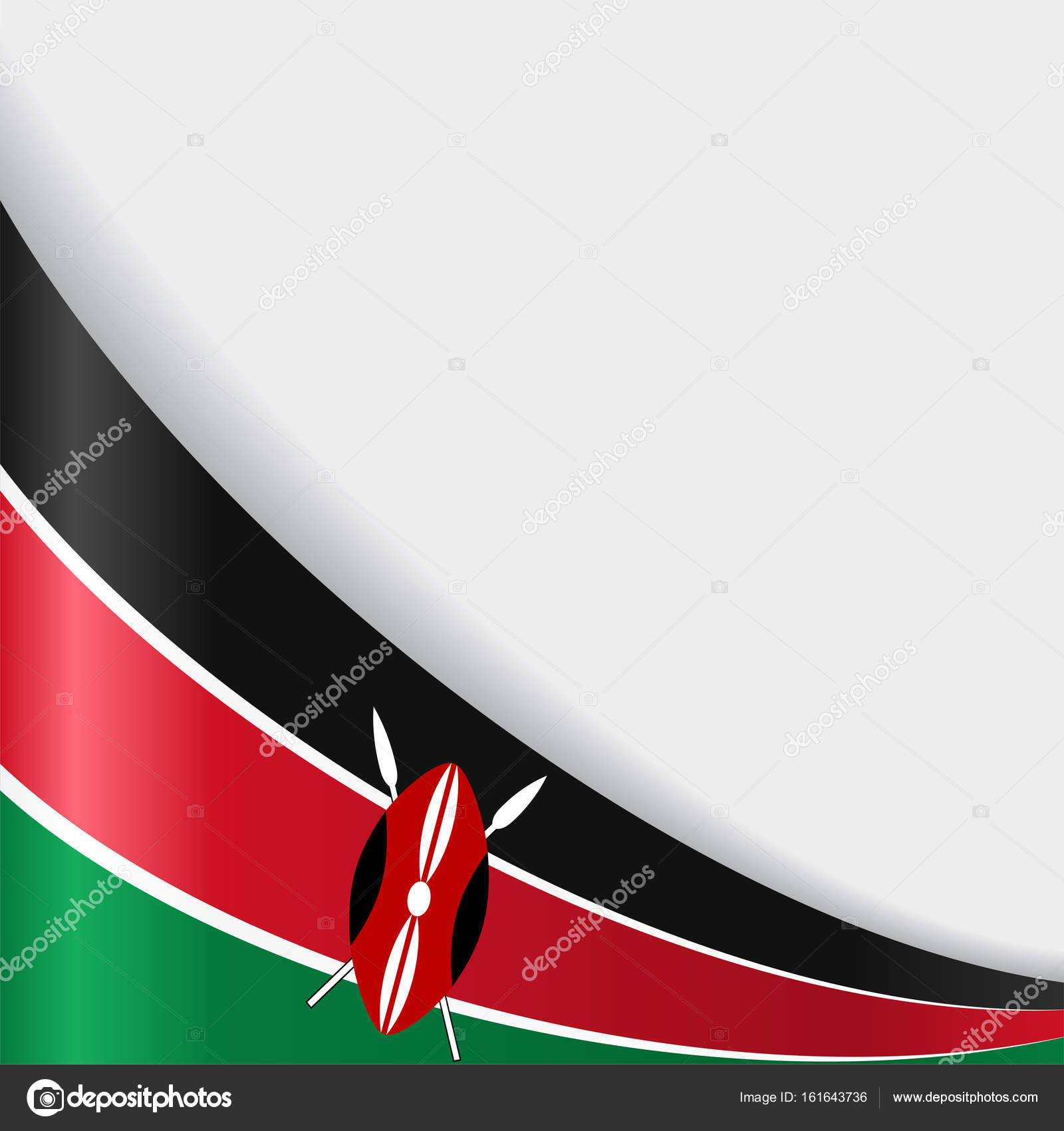 ケニアの国旗背景 ベクトル図 ストックベクター C Khvost