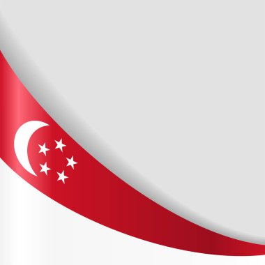 Singapur bayrağı arka plan. Vektör çizim.