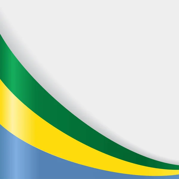 Hintergrund der gabunischen Flagge. Vektorillustration. — Stockvektor