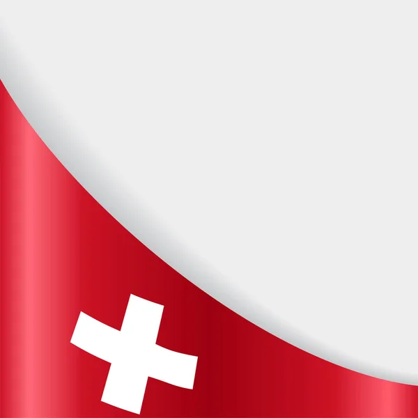 Schweizisk flagga bakgrund. Vektor illustration. — Stock vektor
