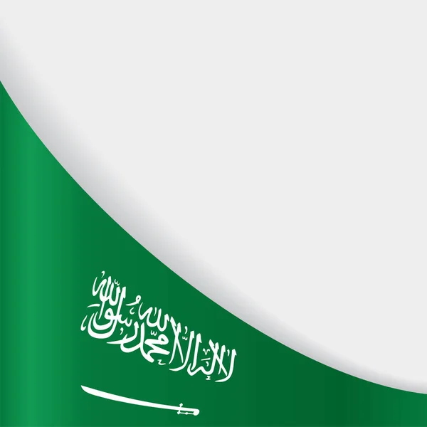 Saudiarabiens flagga bakgrund. Vektor illustration. — Stock vektor