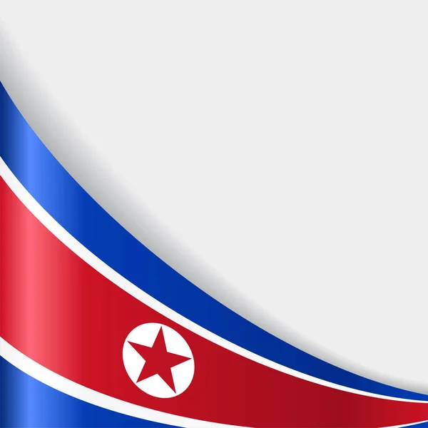 North Korean flag background. Vector illustration. — Stock Vector