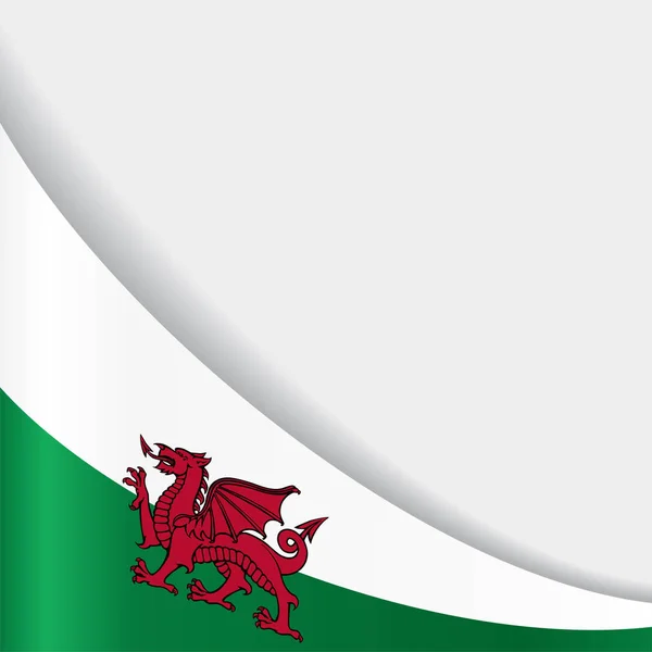 Walesiska flagga bakgrund. Vektorillustration. — Stock vektor