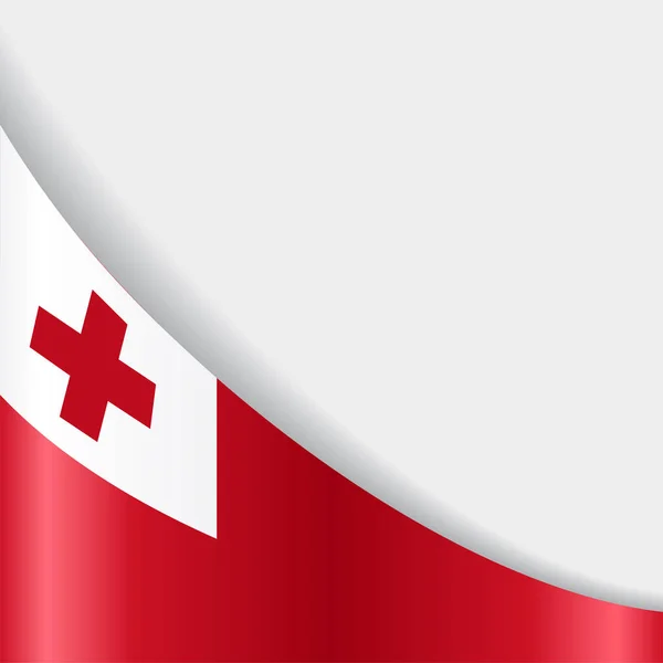 Hintergrund der Tonga-Flagge. Vektorillustration. — Stockvektor