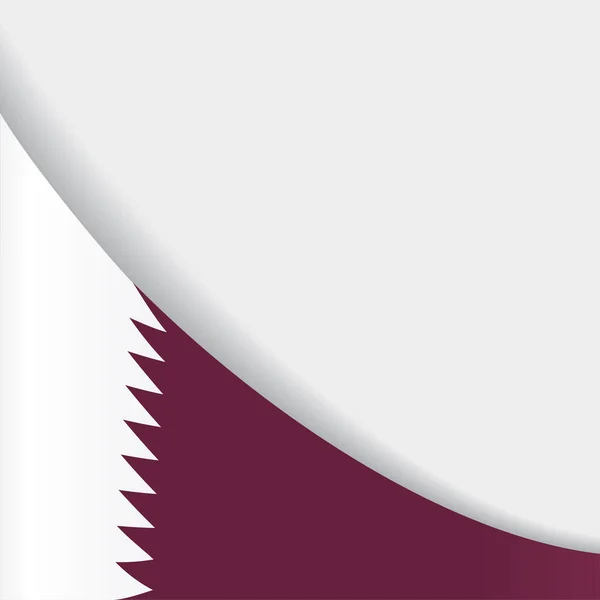 Fondo de la bandera de Qatar. Ilustración vectorial . — Vector de stock