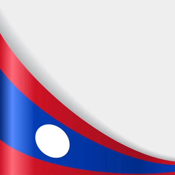 Laos vlag achtergrond. Vectorillustratie. — Stockvector