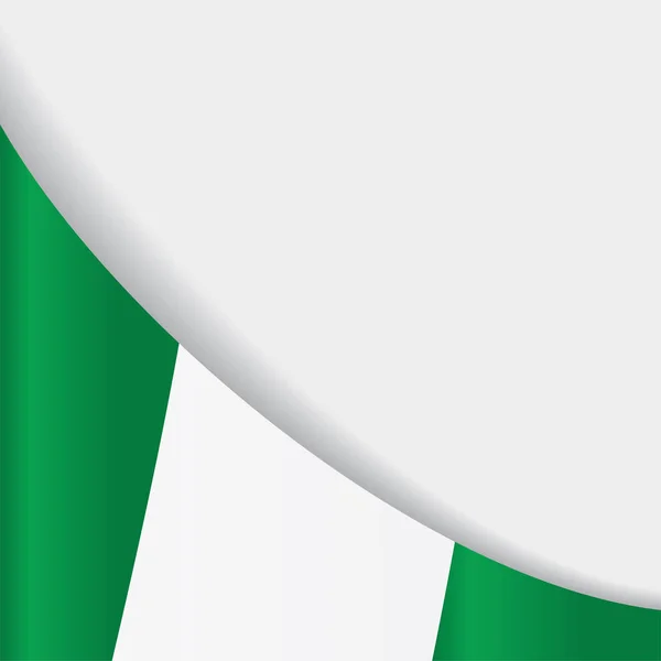 Bandeira nigeriana. Ilustração vetorial . — Vetor de Stock