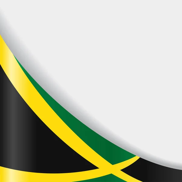 Jamaikansk flagga bakgrund. Vektorillustration. — Stock vektor
