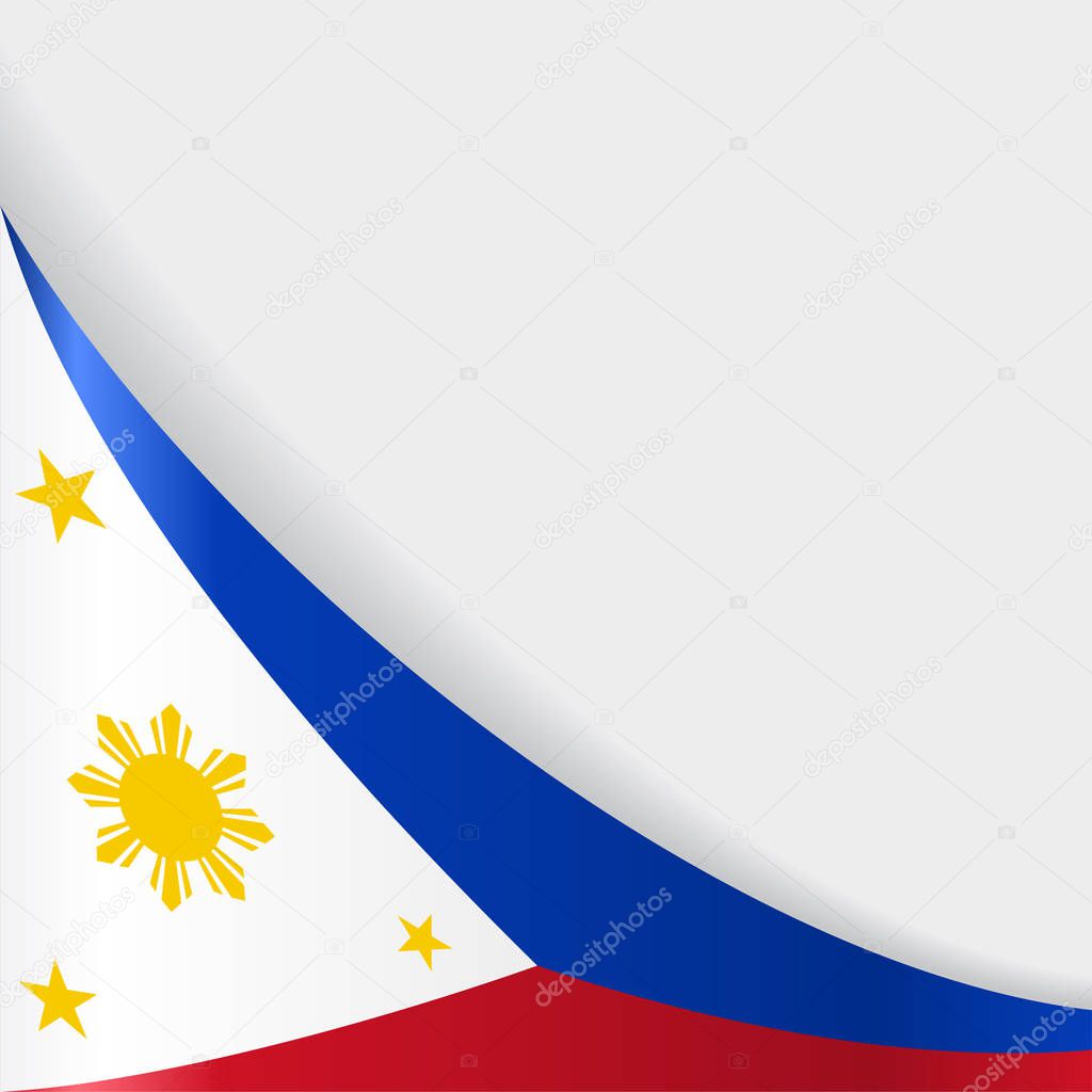 Philippines flag background. Vector illustration. — Stock Vector