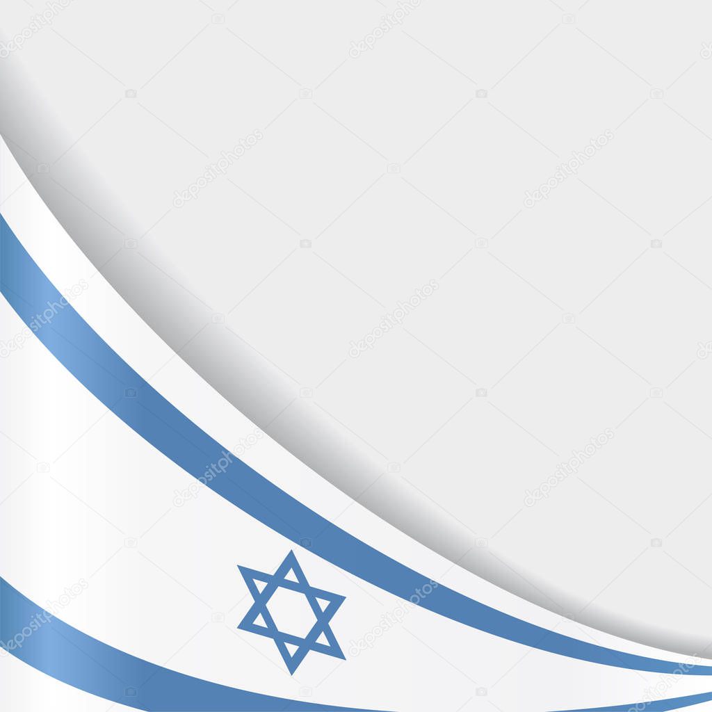 Israeli flag background. Vector illustration.