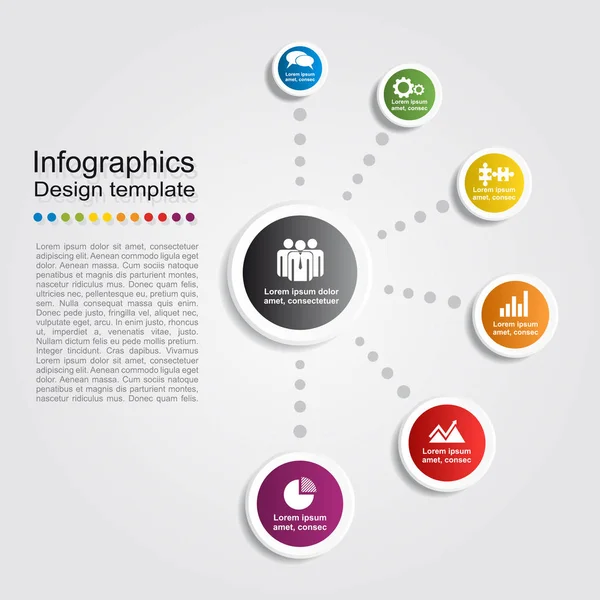 Verileriniz için yer alan bilgi tasarım şablonu. Vektör illüstrasyonu.