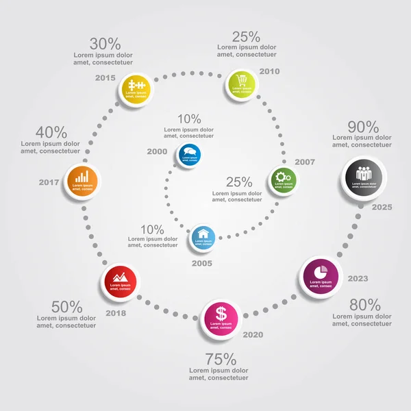 Modelo de design de infográfico com lugar para seus dados. Ilustração vetorial. — Vetor de Stock