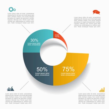 Infographic şablonu. Vektör çizim. İş akışı düzeni, diyagram, iş adım seçenekleri, banner, web tasarım için kullanılabilir.