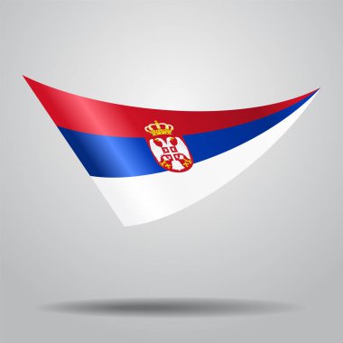 Serbian flag background. Vector illustration. clipart
