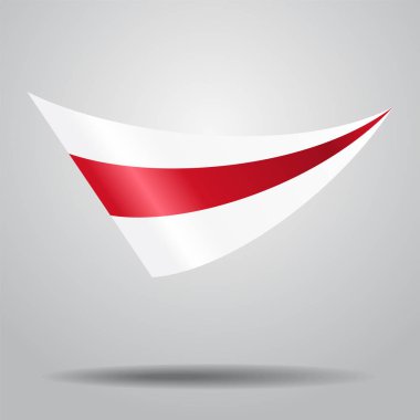 Beyaz Rusya bayrağı arka plan. Vektör çizim.