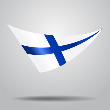 Finlandiya bayrağını arka plan. Vektör çizim.