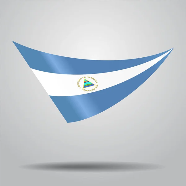 Fond du drapeau nicaraguayen. Illustration vectorielle . — Image vectorielle