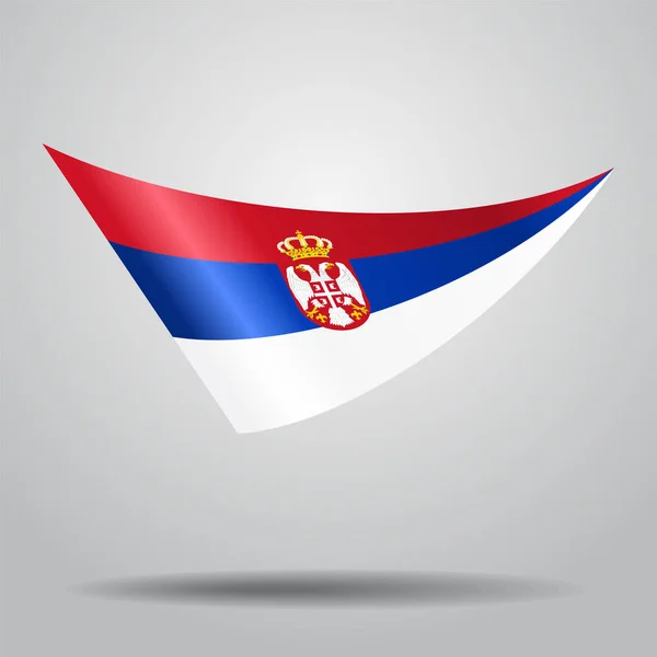 Serbian flag background. Vector illustration. — Stock Vector