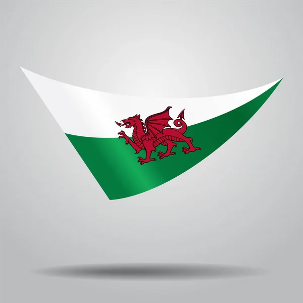 Welsh vlag achtergrond. Vectorillustratie. — Stockvector