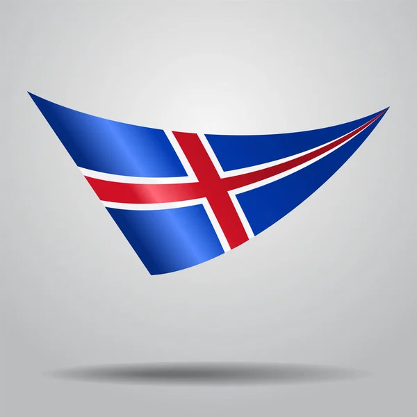 Hintergrund der isländischen Flagge. Vektorillustration. — Stockvektor