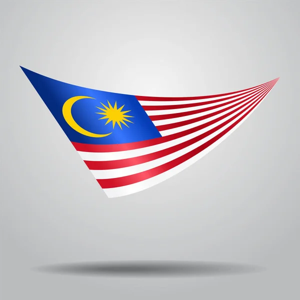 Malaysias flagga bakgrund. Vektorillustration. — Stock vektor