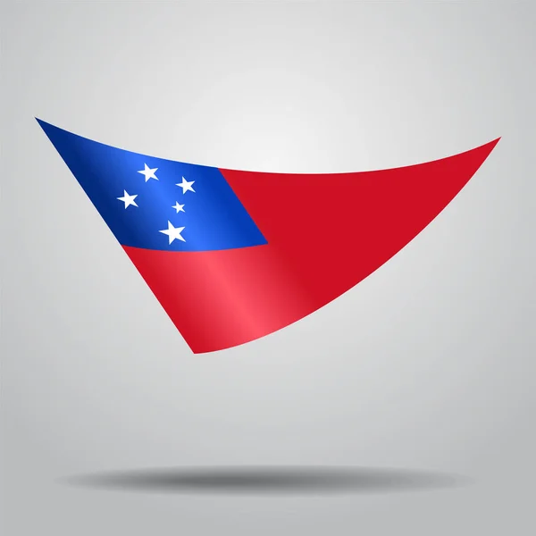 Fond du drapeau samoan. Illustration vectorielle . — Image vectorielle