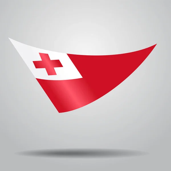 Tongas flagga bakgrund. Vektorillustration. — Stock vektor
