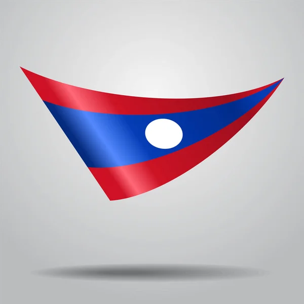 Fundo da bandeira do Laos. Ilustração vetorial . — Vetor de Stock