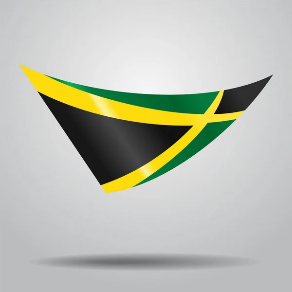 Fundo da bandeira jamaicana. Ilustração vetorial . — Vetor de Stock