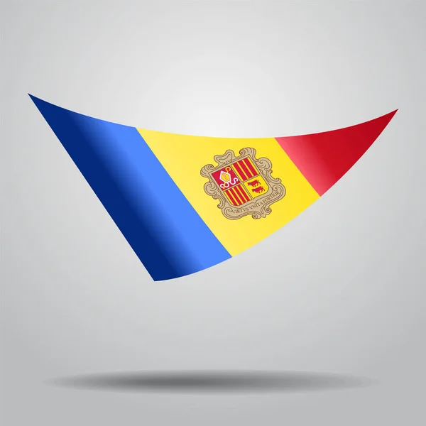Andorras flagga bakgrund. Vektor illustration. — Stock vektor