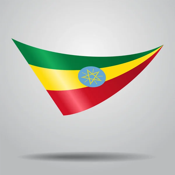 Ethiopian flag background. Vector illustration. — Stock Vector