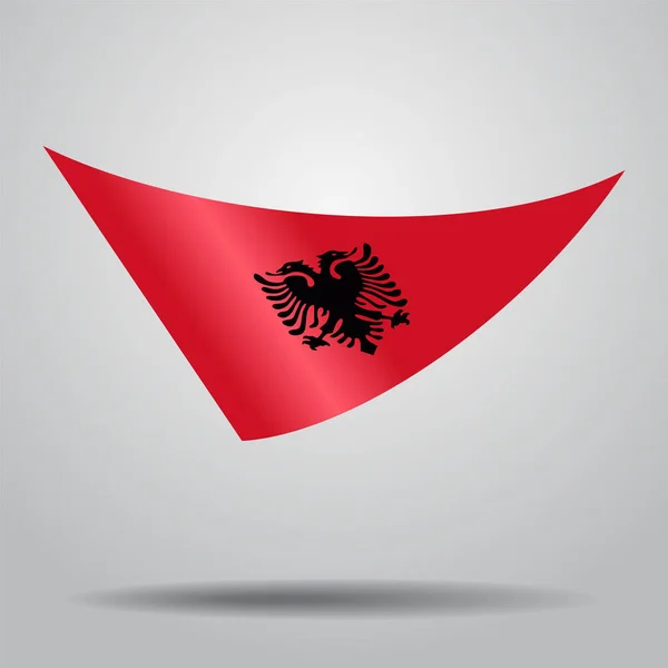 Fondo de bandera albanesa. Ilustración vectorial . — Archivo Imágenes Vectoriales