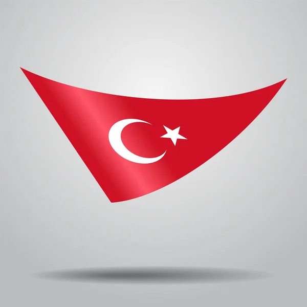Latar belakang bendera Turki. Ilustrasi vektor . - Stok Vektor
