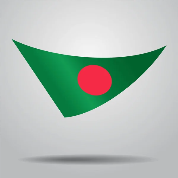 Fondo de bandera bangladesí. Ilustración vectorial . — Vector de stock