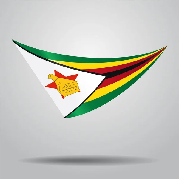 Zimbabwes flagga bakgrund. Vektorillustration. — Stock vektor