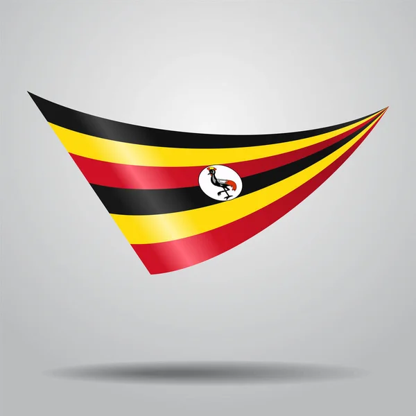Fond du drapeau ougandais. Illustration vectorielle . — Image vectorielle