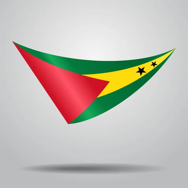 Sao Tome och Principe flagga bakgrund. Vektorillustration. — Stock vektor