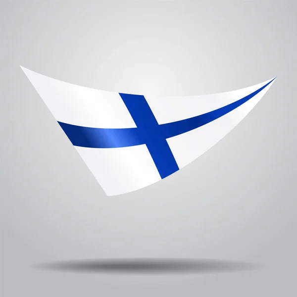 Finsk flagga bakgrund. Vektor illustration. — Stock vektor