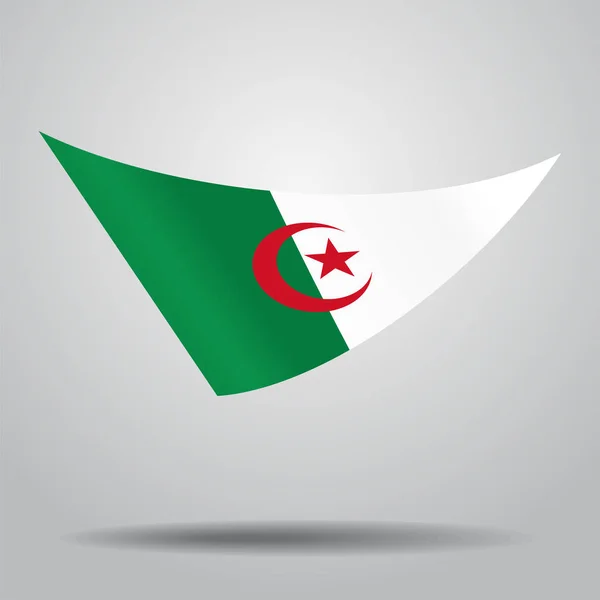 Fondo de bandera argelina. Ilustración vectorial . — Archivo Imágenes Vectoriales