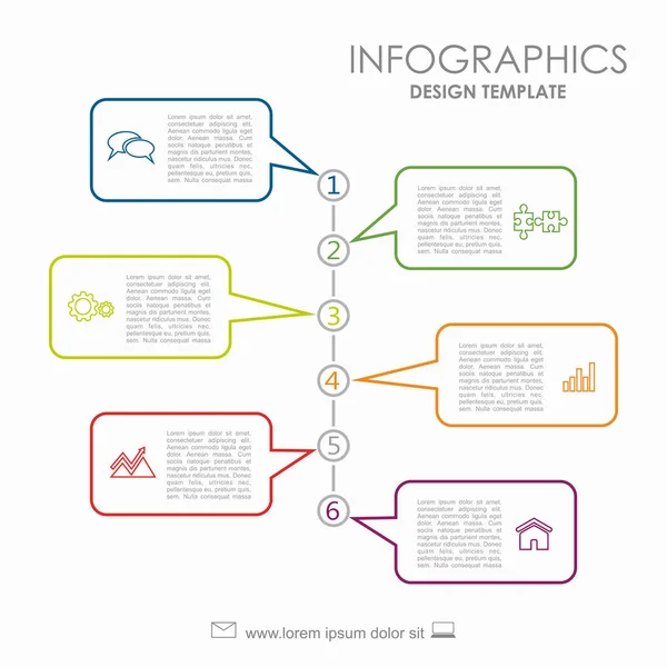 Modèle d'infographie. Peut être utilisé pour la mise en page du flux de travail, diagramme, options d'étape d'affaires, bannière, conception Web . — Image vectorielle