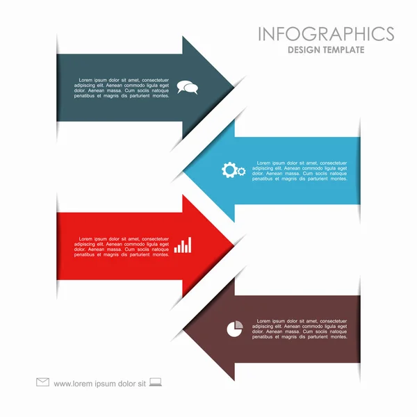 Infographic mall. Kan användas för arbetsflöde layout, diagram, business steg alternativ, banner, webbdesign. — Stock vektor