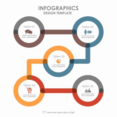 Infographic şablonu. İş akışı düzeni, diyagram, iş adım seçenekleri, banner, web tasarım için kullanılabilir.