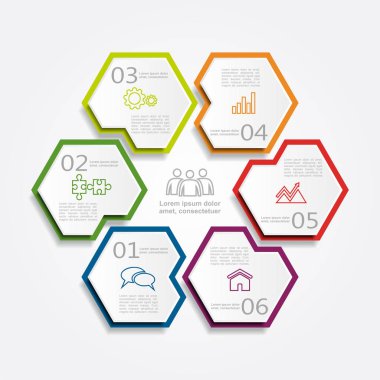Infographic şablonu. İş akışı düzeni, diyagram, iş adım seçenekleri, banner, web tasarım için kullanılabilir.