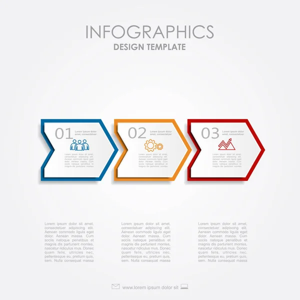 Infographic 템플릿입니다. 워크플로 레이아웃, 다이어그램, 비즈니스 단계 옵션, 배너, 웹 디자인에 사용할 수 있습니다.. — 스톡 벡터