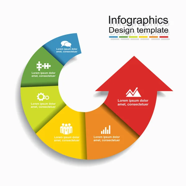 Infographic sjabloon. Kan worden gebruikt voor de indeling van de werkstroom, diagram, zakelijke stap opties, banner, webdesign. — Stockvector