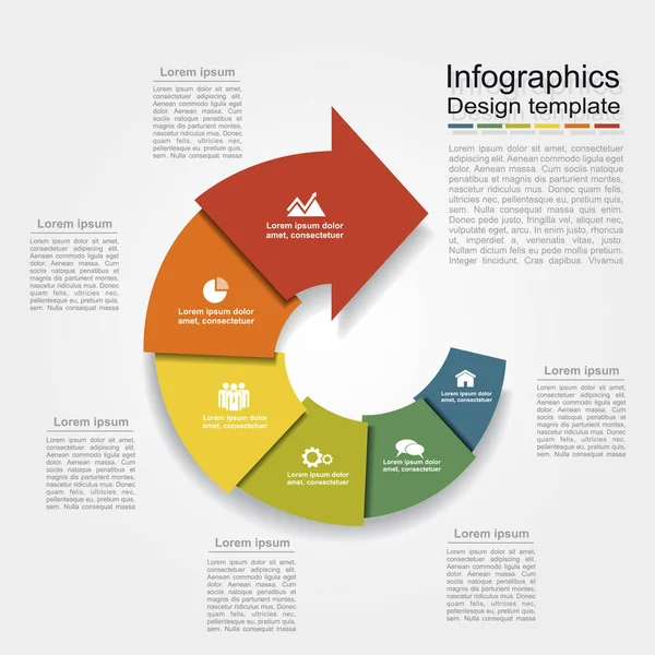 Plantilla infográfica. Se puede utilizar para el diseño del flujo de trabajo, diagrama, opciones de pasos de negocio, banner, diseño web . — Archivo Imágenes Vectoriales