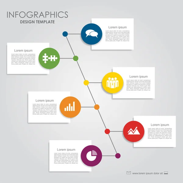 Infographic mall. Kan användas för arbetsflöde layout, diagram, business steg alternativ, banner, webbdesign. — Stock vektor