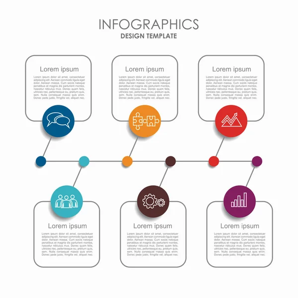 Infografik-Vorlage. kann für Workflow-Layout, Diagramm, Business-Schritt-Optionen, Banner, Web-Design verwendet werden. — Stockvektor