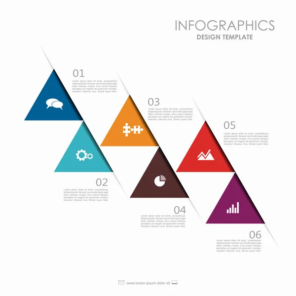 Infographic sjabloon. Kan worden gebruikt voor de indeling van de werkstroom, diagram, zakelijke stap opties, banner, webdesign. — Stockvector
