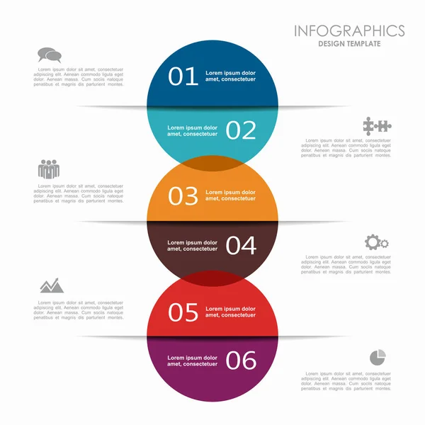 Infographic sjabloon. Kan worden gebruikt voor de indeling van de werkstroom, diagram, zakelijke stap opties, banner, webdesign. — Stockvector